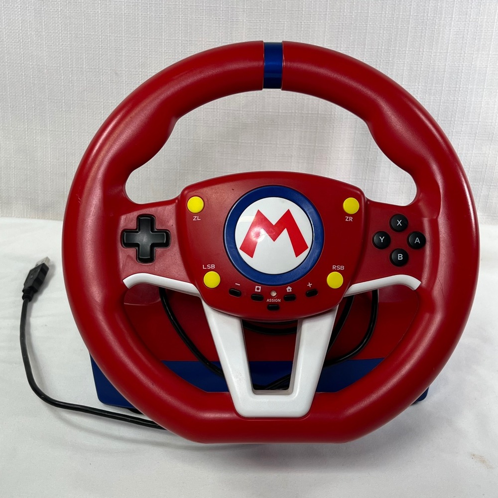 Hori Mario Kart Racing Wheel Pro Mini Nintendo Switch NSW-204 Red Blue Wired